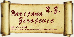 Marijana Zirojević vizit kartica